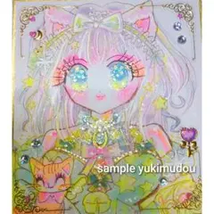 手描きイラスト オリジナル【星のこねこ】 - メルカリ