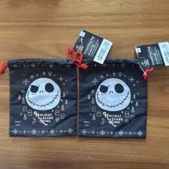 【新品】ナイトメアー・ビフォア・クリスマス　巾着袋 2点　クリスマス