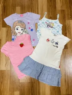 【120　4枚セット】夏物　女の子服　DOUBLE.B  MIKI HOUSE