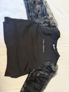 ZARA 黒スウェットシャツ 6Y メッシュ袖