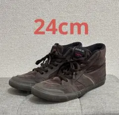 Admirale ダークブラウン ハイカットスニーカー 24cm