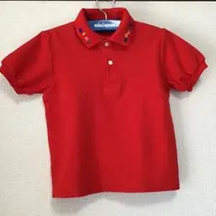 miki HOUSE 赤 ポロシャツ　女児、男児兼用　　110cm
