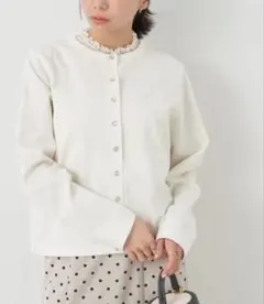 earth music&ecology パールスナップボタンカーディガン