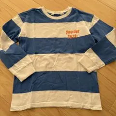 H&M 青白ストライプ 長袖カットソー US 5/6A