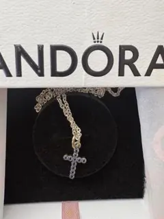Pandora 青色ストーン チャーム ネックレス - メルカリ