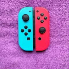 ジョイコン 純正 ネオンレッド ネオンブルー 左右セット o3t-8 【美品】