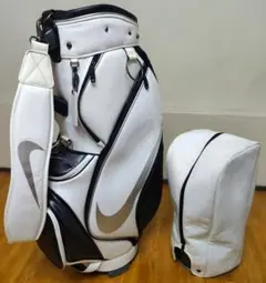 NIKE ナイキのアジアカートキャディバッグ(GF3006 白/黒/銀)のサムネイル