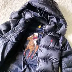 POLO RALPH LAUREN ダウンコート ネイビー 3T ポロベア