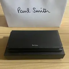 【未使用】Paul Smith ハイライトステッチ　長財布　ブラック