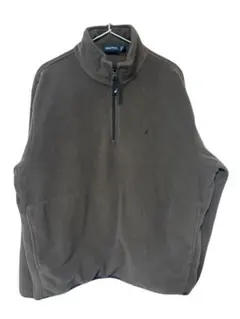 NAUTICA ブラウン ハーフジップ トレーナー M