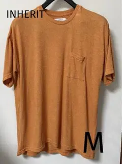 INHERIT タオル地　Tシャツ　オレンジ　メンズ　Mのサムネイル