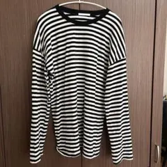 SPINNS ボーダー 長袖 カットソー ゆったり ビックシルエット