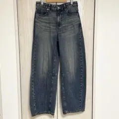 GU バレルレッグジーンズ Lサイズ　67BLUE