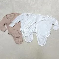 H&M ベビー ロンパース 肌着 3枚セット 長袖 62cm