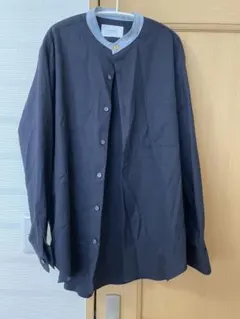 studious 長袖シャツ　バンドカラーシャツ