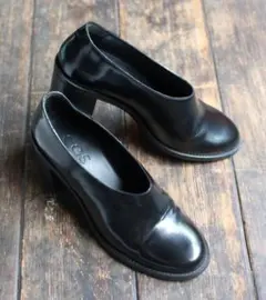 COSブラックレザーヒール EUR 36のサムネイル