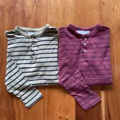 ZARA ロンT 2枚セット　ボーダー　122