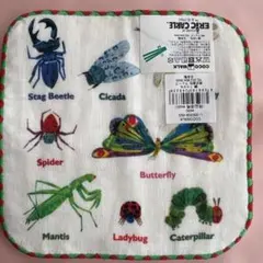 エリック　カール　日本製　綿100% 昆虫デザインタオル　ミニタオル　ハンカチ