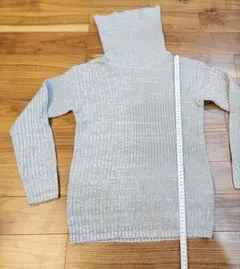 Cinema Club レディース ニットセーターハイネックグレー 長袖サイズL