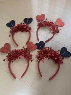 ハート型カチューシャ 4個セット