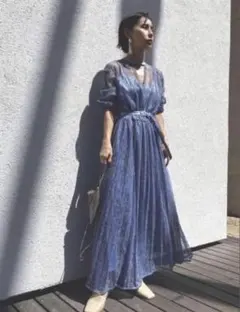 Ameri VINTAGE LADY LACE PLEATS DRESSのサムネイル
