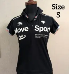 DESCENTE Move Sport ポロシャツ Ｓ ブラック