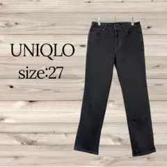 UNIQLO 【27】ストレッチスリムアンクルジーンズ・ユニクロ・ブラック・春♡