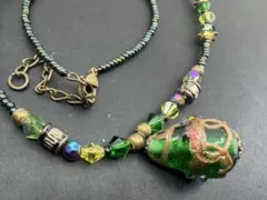 M8177 色石　ネックレス　ヴィンテージ アクセサリー