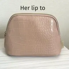 新品未使用　【Her lip to】 ハーリップトゥー　クロコ調ポーチのサムネイル