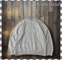 Timberland 90s グレー ハーフジップスウェット y2k