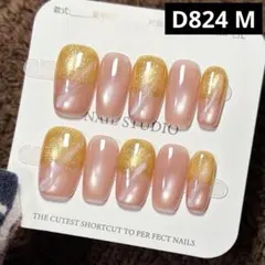 現品ネイルチップ　ミディアムスクエア　にじみぼかしマグネットうるうるちゅるん大人