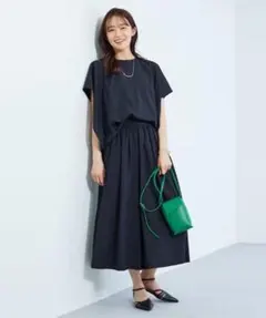 INDIVI 【クールエアー素材／UVケア／セットアップ可能】エアリーフレア