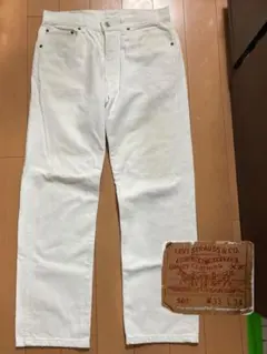 リーバイス Levi's 501 W33 L34 オフホワイト