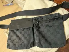 GUCCIグッチ ボディバッグ ウエストバッグ ブラック