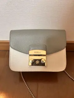 メトロポリス　FURLA ショルダーバッグ ブルー/ホワイト