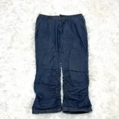 any SiS デニムパンツ 裾シャーリング 濃紺カラー ガーリーのサムネイル
