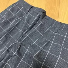 グレー系チェック柄 スラックス