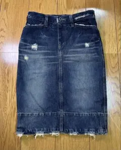 ヒステリックス 膝丈 ダメージデニムスカートヒステリックグラマーhysteric