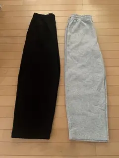 UNIQLO:C スウェットワイドパンツ　L 黒　グレーまとめ売り