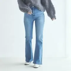 YANUK Boot Cut デニムパンツ フレア ライトブルー 小さいサイズ