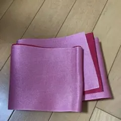 浴衣帯　ピンク赤　リバーシブル　帯　着物　和装小物