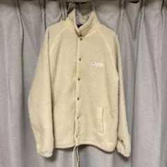 Champion フリースジャケット クリーム色 コーチジャケット
