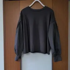 Alixxantine ダークグレー 長袖 Tシャツ