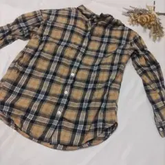 GU チェック柄長袖シャツ サイズ