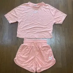 PUMA パイル地 セットアップ ピンク XSのサムネイル