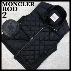 346【未使用級・QR確認済】モンクレール☆牛革ワッペン入りダウンベスト ROD