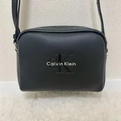 極美品 カルバンクライン ショルダーバッグ ブラック 黒 カメラバッグ 鑑定済