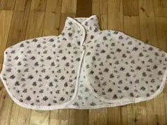 フリース花柄ケープ ポンチョ