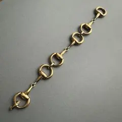 60s CELINE ホースビット ブレスレット SV800 金メッキのサムネイル