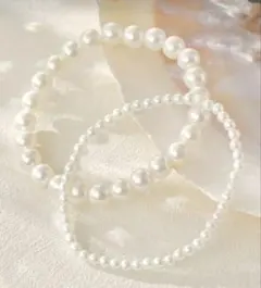 ホワイトパール ブレスレット 2本セット